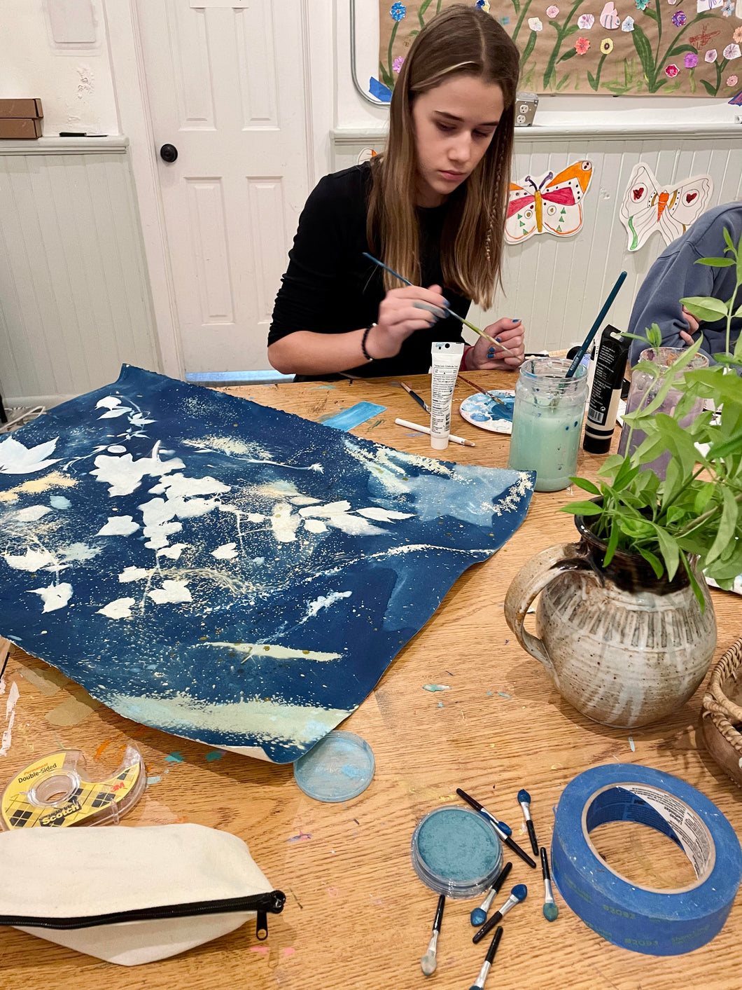 Teen Cyanotype and Experimental Printmaking Class (Ages 11-16)